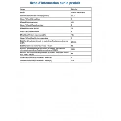 Hotte murale inclinée 60cm 62db 460m3/h noir Electrolux LFV426Y