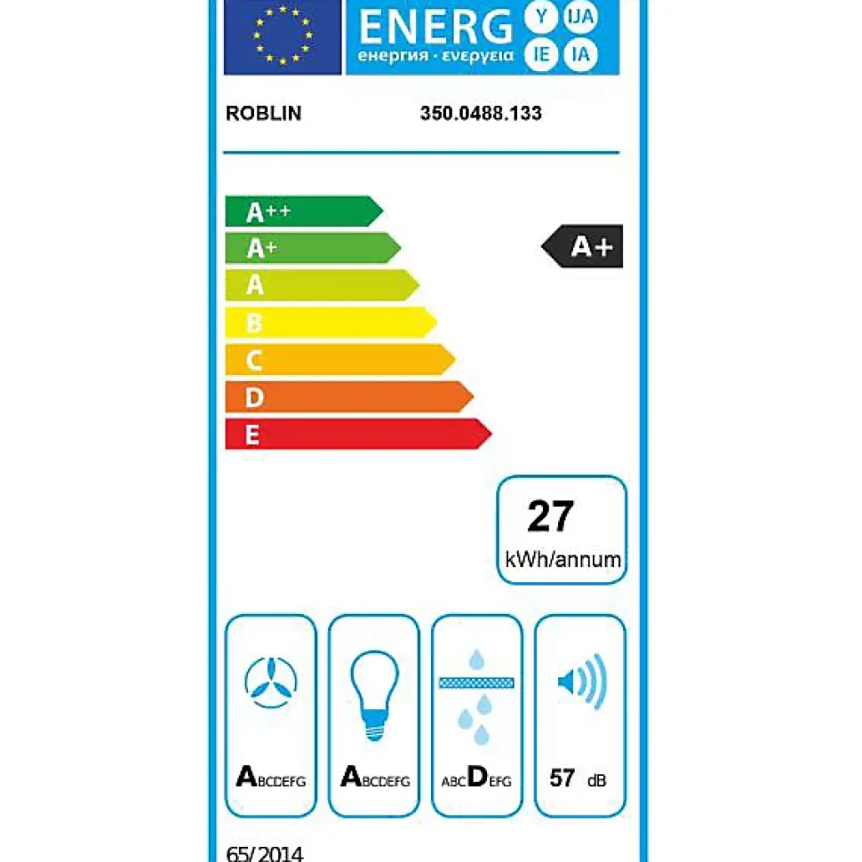 Hotte plafond 99cm 650m3/h inox Roblin 6209269 inspiration 1000