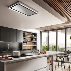 Hotte plafond Elica CLOUD SEVEN inox 90 cm évacuation