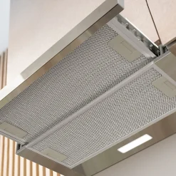 Hotte tiroir encastrable 60cm 370m3/h 2 vitesses téléscopique évacuation ou recyclage inox Ciarra CD6906DS