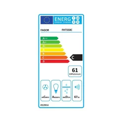 Hotte télescopique 60cm 518m3/h inox Fagor FHT550C