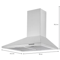 Hotte trapèze NNCHHS60EU inox, 60 cm