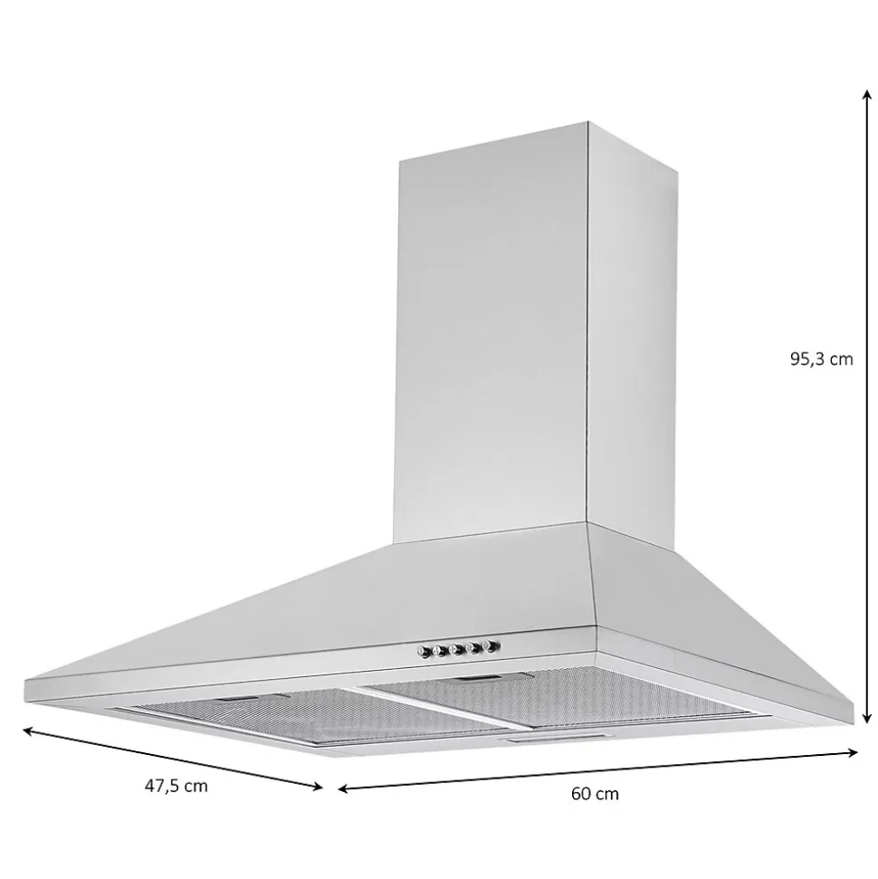 Hotte trapèze NNCHHS60EU inox, 60 cm