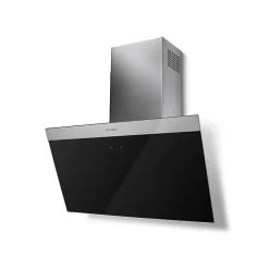 Hotte verticale inclinée DAISY 800mm inox/verre noir - classe A - débit FABER - 5816724