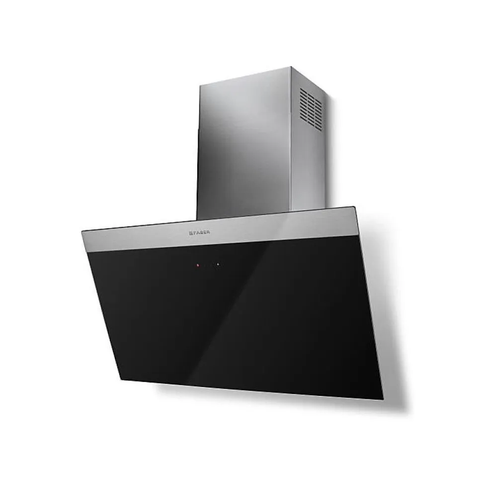 Hotte verticale inclinée DAISY 800mm inox/verre noir - classe A - débit FABER - 5816724