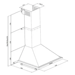Hotte vintage murale Silverline OSIRIS blanc mat 60 cm