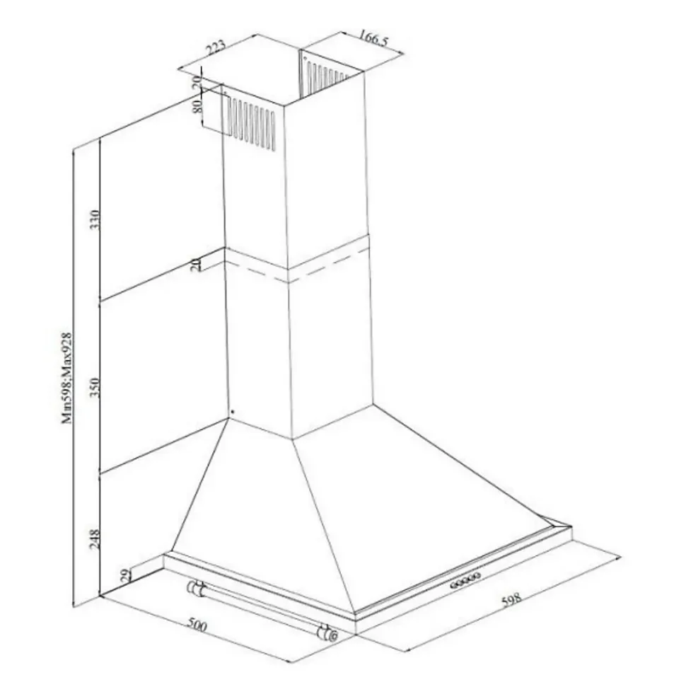 Hotte vintage murale Silverline OSIRIS blanc mat 60 cm