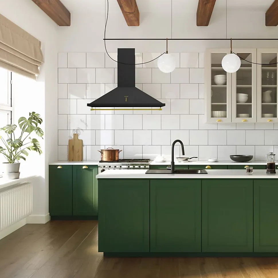 Hotte vintage murale Silverline ISIS noir mat 90 cm