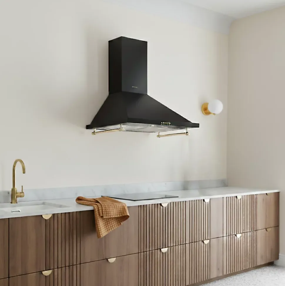 Hotte vintage murale Silverline OSIRIS noir mat 90 cm