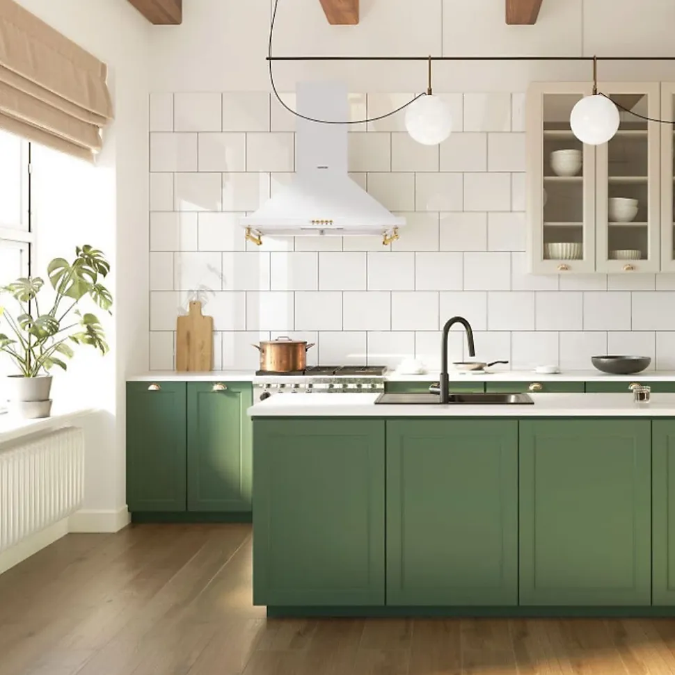 Hotte vintage murale Silverline OSIRIS blanc mat 90 cm