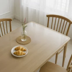 Housse de table plastique Wallfluent 140x80 cm Verre souple transparent pour plan de travail table et sol 1 pcs