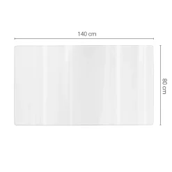 Housse de table plastique Wallfluent 140x80 cm Verre souple transparent pour plan de travail table et sol 1 pcs