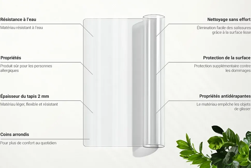Housse de table plastique Wallfluent 140x80 cm Verre souple transparent pour plan de travail table et sol 1 pcs