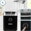 ICM12 BK Machine à glaçons automatique 120W 8 cubes en 6 à 8 min Panier 1 litre Réservoir 1 litre Pelle incluse Cocktail Duronic