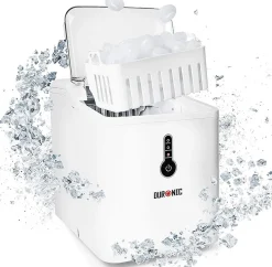 ICM120 WE Machine à glaçons automatique 120W 9 cubes 7 à 9 min Panier 600 g Réservoir 1,5 litre Boisson fraîche Cocktail Duronic