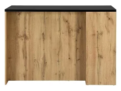 Ilot central de cuisine avec rangements - Noir et Naturel - MEILI