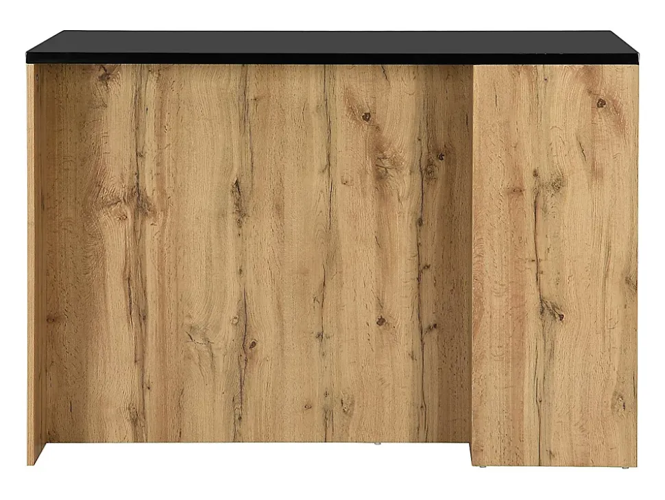 Ilot central de cuisine avec rangements - Noir et Naturel - MEILI