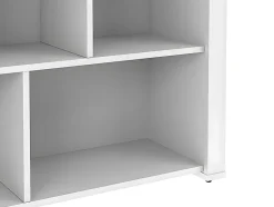 Ilot central de cuisine avec 7 niches - Blanc et naturel - OPOLE