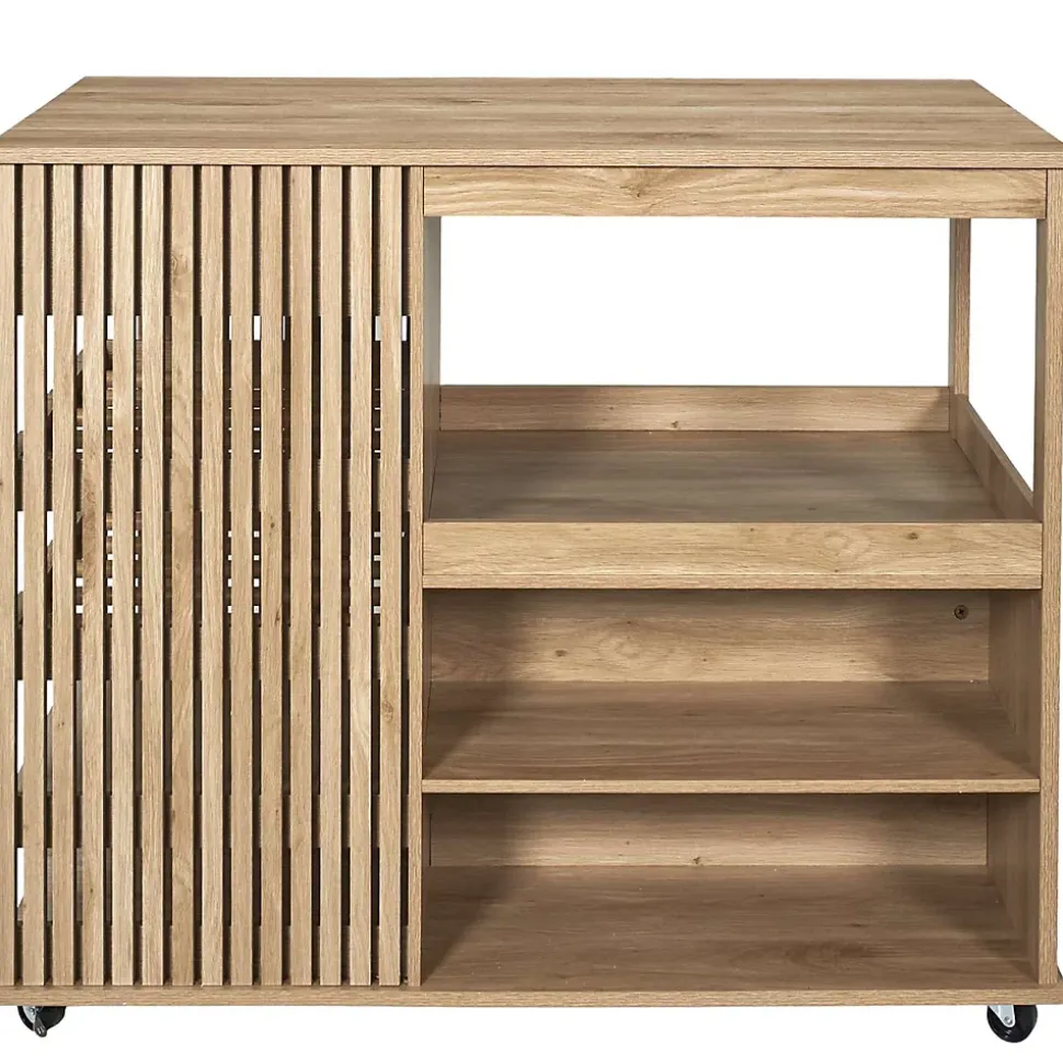 Ilot de cuisine Saulk en bois - Marron