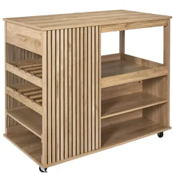 Ilot de cuisine Saulk en bois - Marron