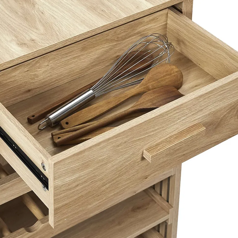 Ilot de cuisine Saulk en bois - Marron