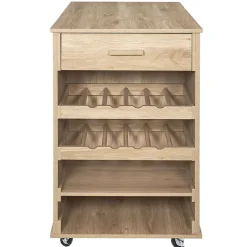 Ilot de cuisine Saulk en bois - Marron