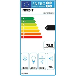 INDESIT Hotte décorative 80 cm 647 m3/h verre noir - IHVP83FLMK