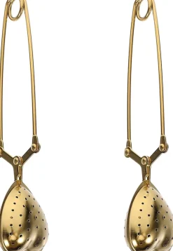 Infuseur à thé en acier inoxydable doré