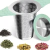 Infuseur à thé vert en acier inoxydable avec poignée