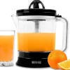 JE416 Presse agrumes 40W Capacité 1,6 litre Filtre réglable pour la pulpe Jus oranges citrons agrume frais Duronic