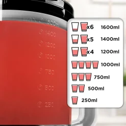 JE416 Presse agrumes 40W Capacité 1,6 litre Filtre réglable pour la pulpe Jus oranges citrons agrume frais Duronic