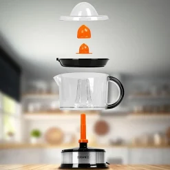 JE407 Presse agrumes 40W Capacité 700 ml 2 cônes interchangeables Filtre réglable Jus oranges citrons agrume frais Duronic