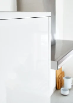 Joue de finition caisson bas Goodhome Stevia et Garcinia Blanc H. 90 cm x l. 61 cm x Ep. 18 mm