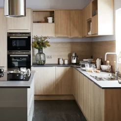 Joue de finition pour colonne XL électroménager Goodhome Chia chêne clair H. 240 cm x l. 61 cm x Ep. 18 mm