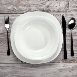 KADAX Assiette creuse 23 cm Blanc 6 pcs