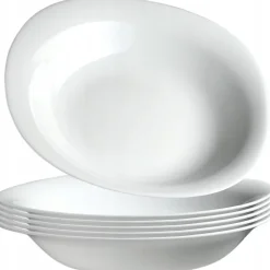 KADAX Assiette creuse 23 cm Blanc 6 pcs