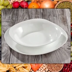 KADAX Assiette creuse 23 cm Blanc 6 pcs