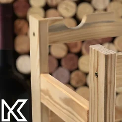KADAX Casier à bouteilles de vin en bois 20 bouteilles Étagère à alcool