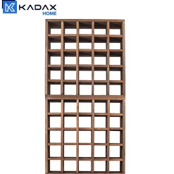KADAX Casier à vin Échiquier en Bois Marron Foncé 2 pcs