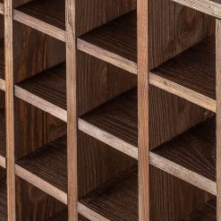 KADAX Casier à vin Échiquier en Bois Marron Foncé 2 pcs