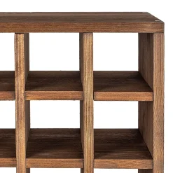 KADAX Casier à vin Échiquier en Bois Marron Foncé 2 pcs