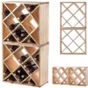 KADAX Casier à Vin Grille en Bois Marron Clair 2 pcs