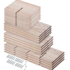 KADAX Casier à Vin Grille en Bois Marron Clair 2 pcs