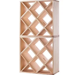 KADAX Casier à Vin Grille en Bois Marron Clair 2 pcs