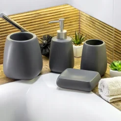 KADAX Distributeur de Savon Gel Liquide gris 2 x 400 ml