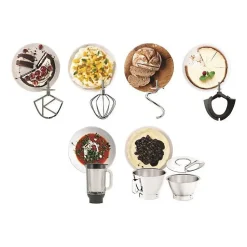 KENWOOD KVC85.124.SI - Robot patissier Titanium Chef Baker - 2 bols en inox 3,5L et 5L - Balance integree 6kg - Blender 1,8L - 1
