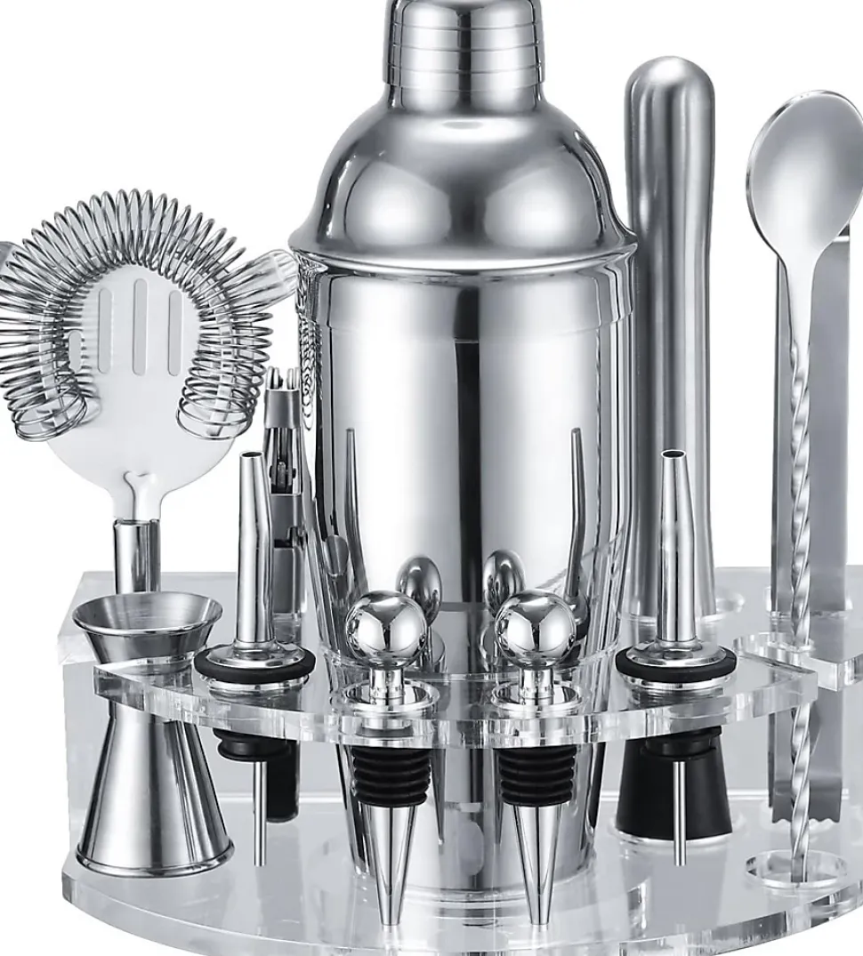 Kit Cocktail 12 Pièces avec Support Gris