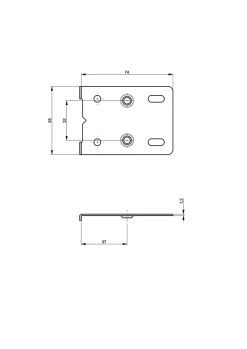 Kit de réparation de charnières GoodHome acier