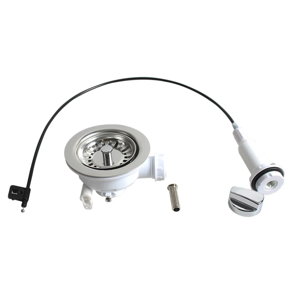 Kit de vidage C automatique évier avec panier acier inoxydable