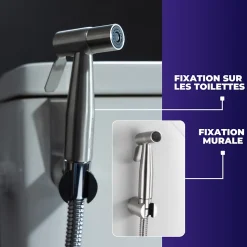 Kit Douchette WC avec Robinet 3 voies (Brevet Déposé) - Marque Française - Qualité supérieure - Expert WC